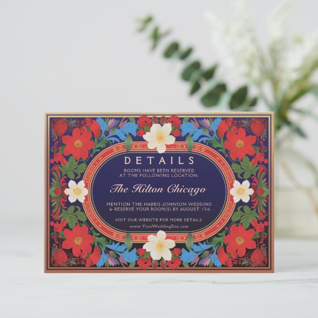 VIVIAN I : Wedding Details Card (Standing Front)