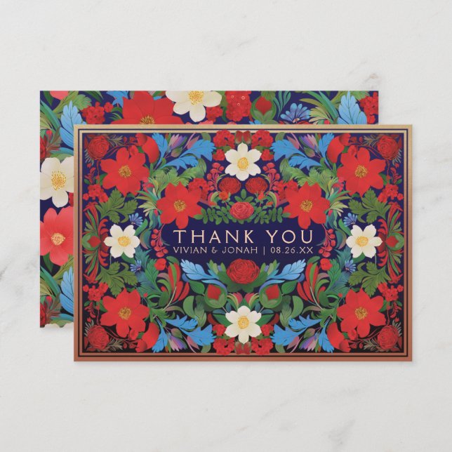 VIVIAN I - Wedding Thank You Cards (Front/Back)
