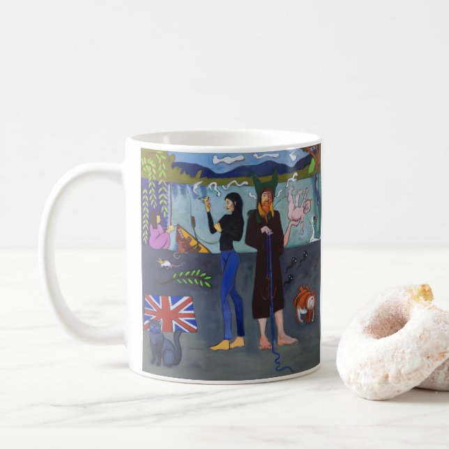 Vivian & Ki Towpath Mug - Art by Sydney Longfellow (With Donut)