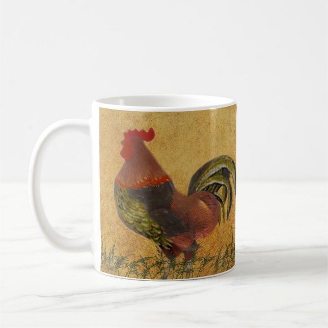 Vivian's Shop - The Rooster Reigns in a Tea or Coffee Mug (Left)