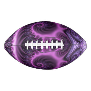 Vivid Abstract Cool Pink Purple Fractal Art Spiral American Football