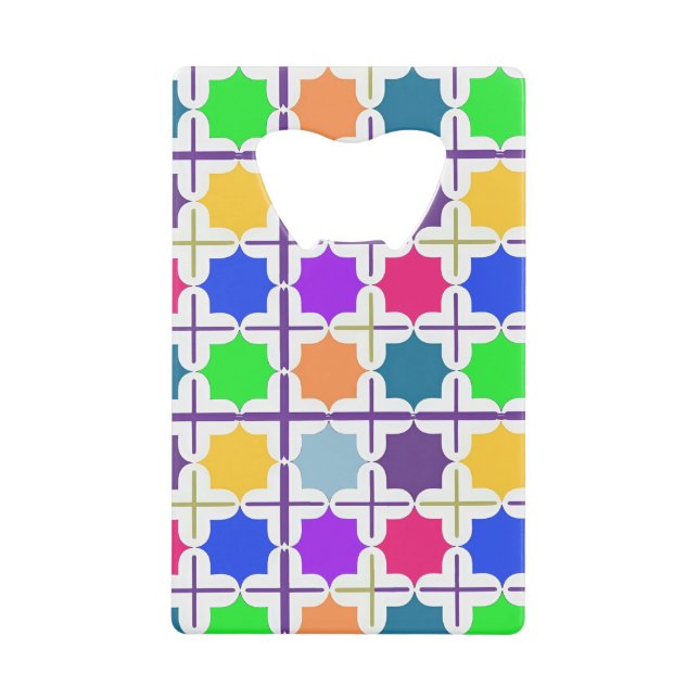 Vivid Abstract Geometric Pattern in Bold Colours (Front)