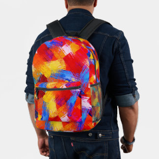 Vivid Abstract Paint Splash Backpack – Colorful