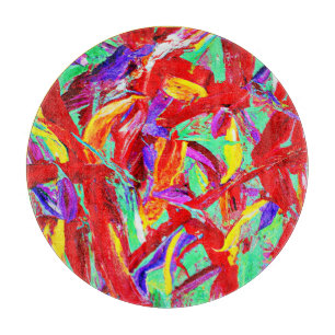 Vivid Abstract Pattern Cutting Board