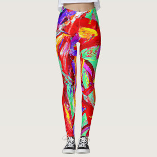 Vivid Abstract Pattern Leggings