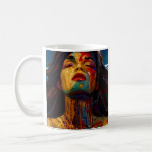 Vivid Abstract Portrait Coffee Mug