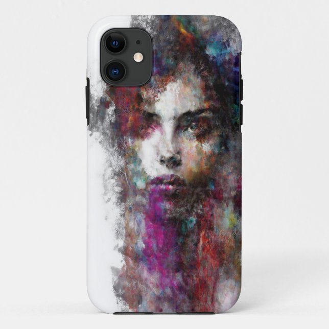 Vivid Abstract Portrait iPhone 11 Case (Back)