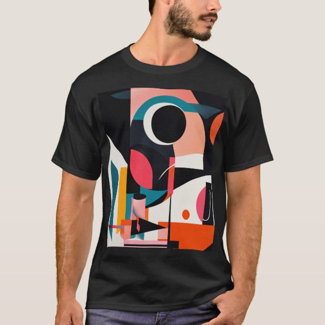 Vivid Abstract Shapes Collection T-Shirt (Front)
