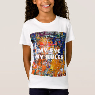 Vivid Abstraction – Oil Paint Chaos on Artist’s Pa T-Shirt