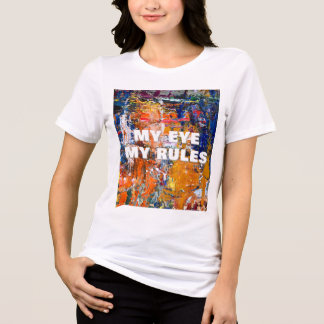 Vivid Abstraction – Oil Paint Chaos on Artist’s Pa Tri-Blend Shirt
