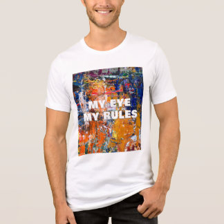 Vivid Abstraction – Oil Paint Chaos on Artist’s Pa Tri-Blend Shirt