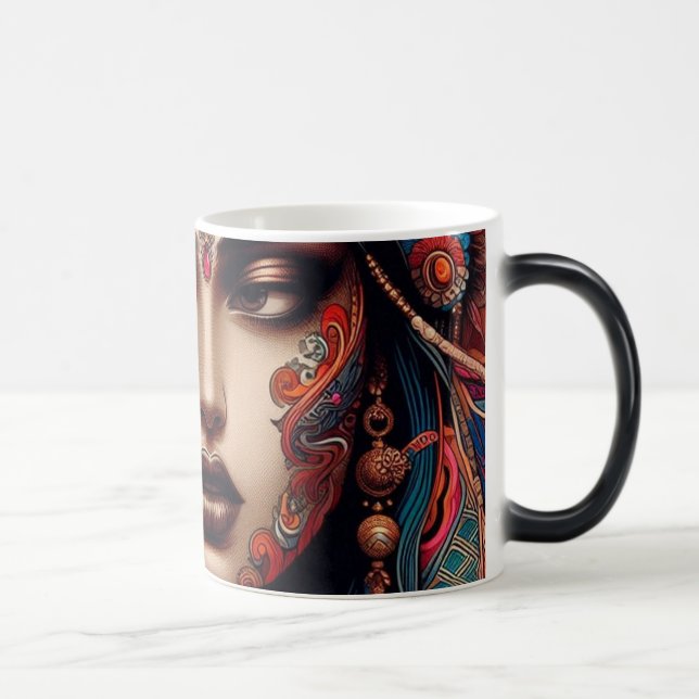 Vivid Aesthetic Portrait  Magic Mug (Right)
