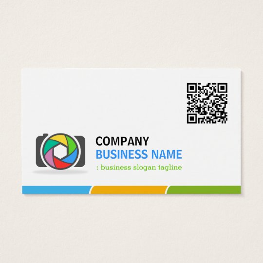 Vivid and Colourful Photography with QR Code Business Card
