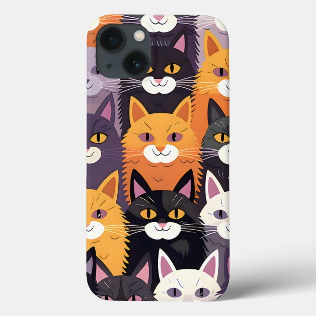 Vivid Artwork Featuring Yellow, Black, and White P Case-Mate iPhone Case (Back)