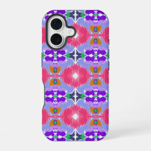 Vivid Aurora Kaleidoscope Electric Bloom iPhone 16 Case