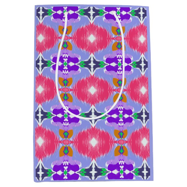 Vivid Aurora Kaleidoscope Electric Bloom Medium Gift Bag (Front)