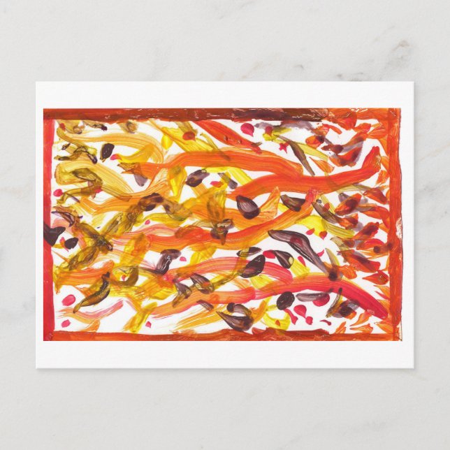 Vivid autumn trees postcard (Front)