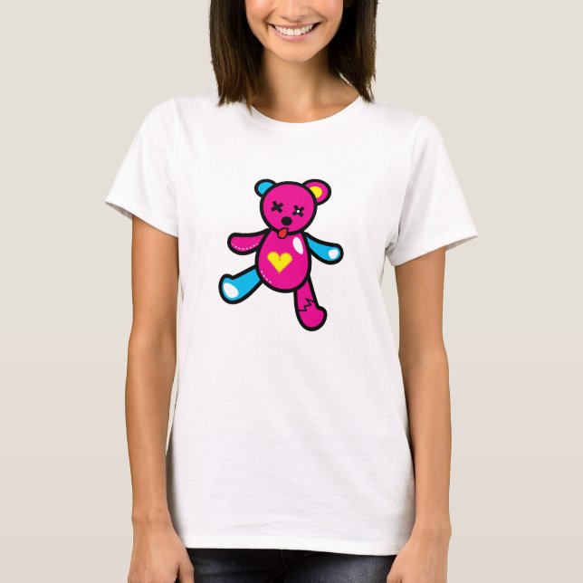 Vivid Bear Pink T-Shirt (Front)
