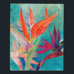 Vivid Birds of Paradise Jigsaw Puzzle<br><div class="desc">"Vivid Birds of Paradise" by Jennifer Paxton Parker. Features Birds of Paradise flowers in bright,  vivid colours.</div>
