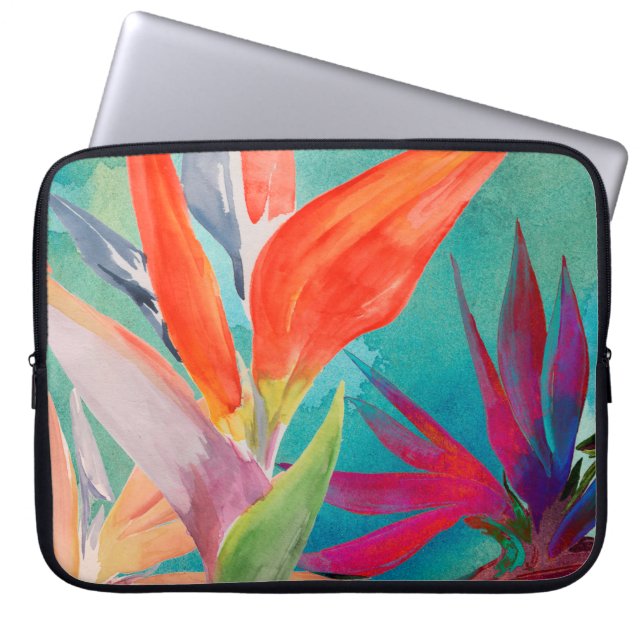 Vivid Birds of Paradise Laptop Sleeve (Front)