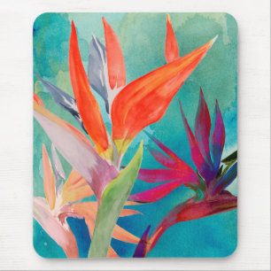 Vivid Birds of Paradise Mouse Mat