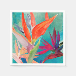Vivid Birds of Paradise Napkin