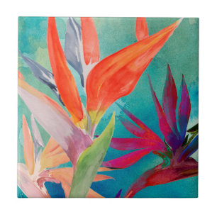 Vivid Birds of Paradise Tile