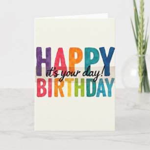 Vivid Birthday Typeface Card
