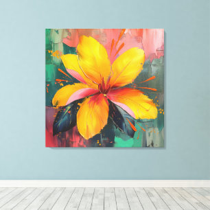 Vivid Blossom – Abstract Floral Explosion Art Canvas Print
