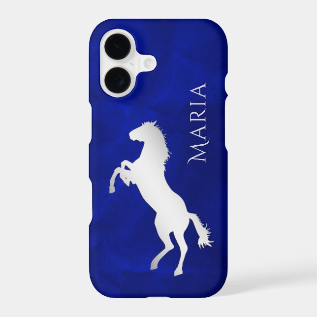 Vivid Blue Silver Horse (Back)