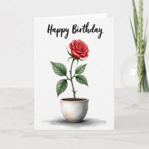 Vivid Botanical Birthday Card