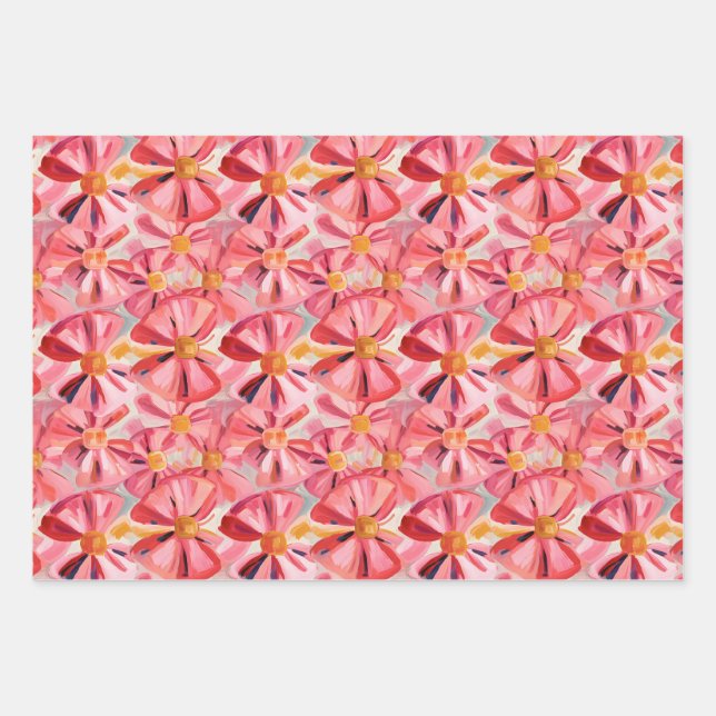 Vivid Bow Impressions Wrapping Paper Sheet (Front)
