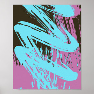 Vivid Brush Flow Poster
