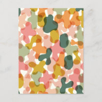 Vivid Camo Blobs Pillow