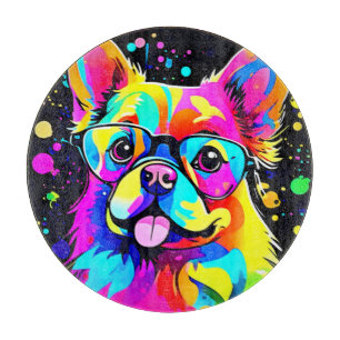 Vivid Canine Vibes Design Cutting Board