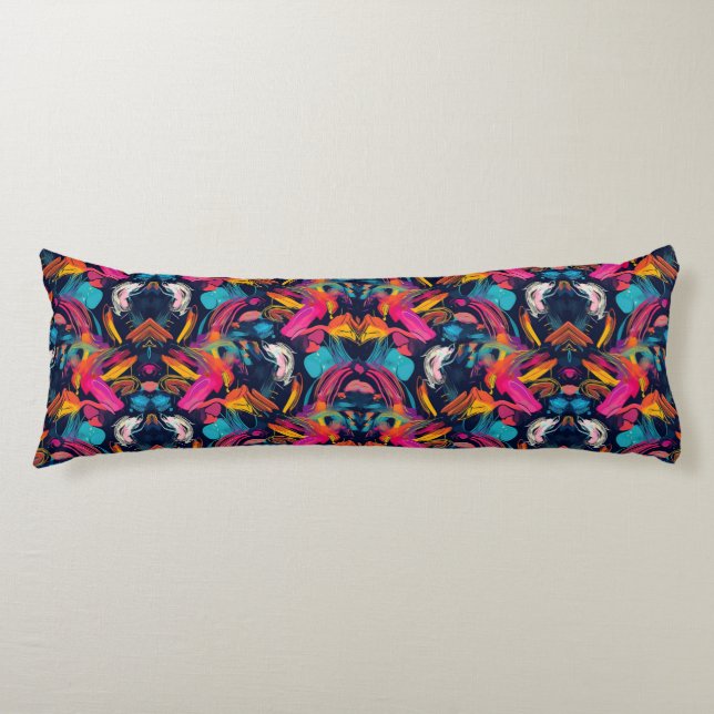 Vivid Chaos Splash Graffiti Body Cushion (Front)