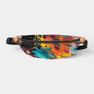 Vivid Chaos Splash Graffiti Bum Bags