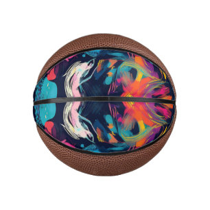 Vivid Chaos Splash Graffiti Mini Basketball