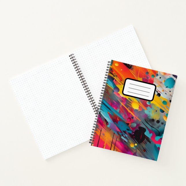 Vivid Chaos Splash Graffiti Notebook (Inside)
