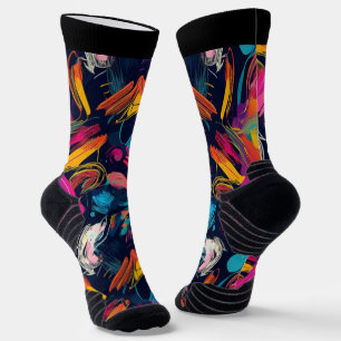 Vivid Chaos Splash Graffiti Socks