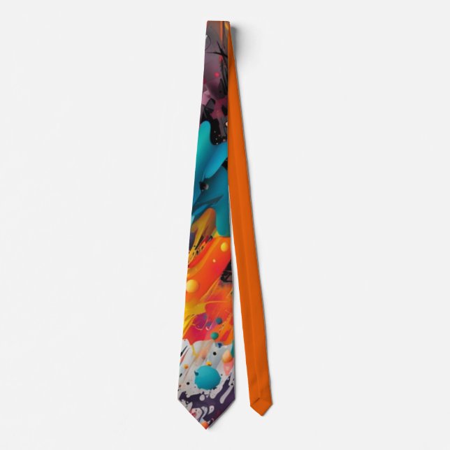 Vivid Chaos Splash Graffiti Tie (Front)