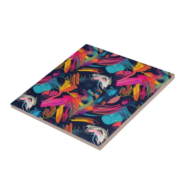 Vivid Chaos Splash Graffiti Tile (Side)