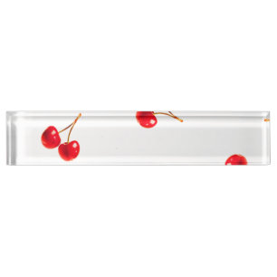 Vivid Cherry Pattern Nameplate