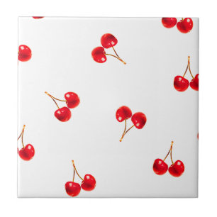 Vivid Cherry Pattern Tile