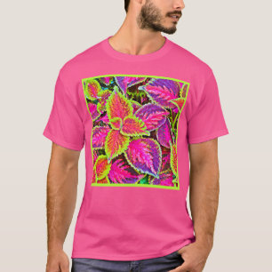 Vivid ChromaLeaf Harmony Pattern T-Shirt