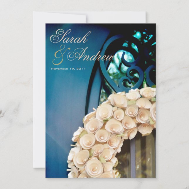 Vivid Church Doors Wedding Invitation (Front)