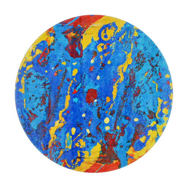 Vivid Colour Abstract Artwork Cutting Board (Front)