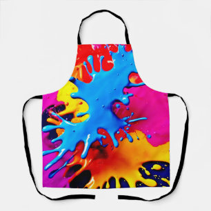 Vivid Colour Splash Art Apron