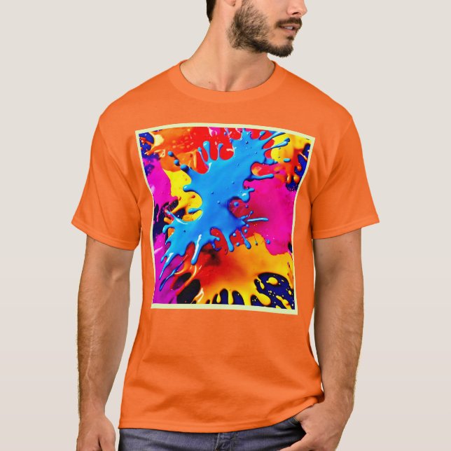 Vivid Colour Splash Art T-Shirt (Front)