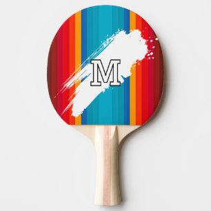 Vivid colour Stripes with Monogram Ping Pong Paddle